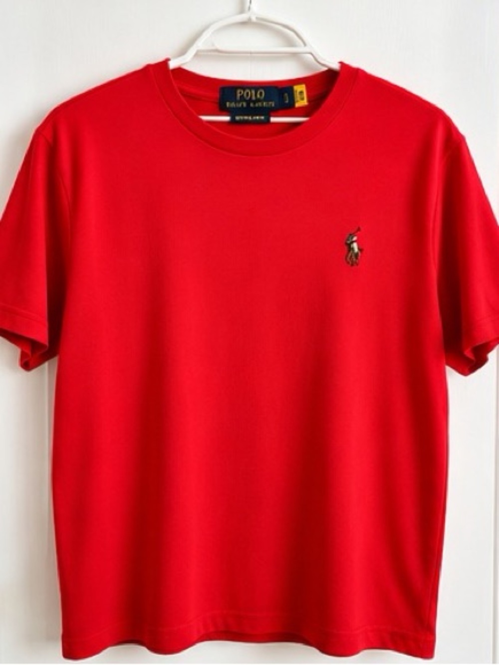 Polo Ralph Lauren Men’s Custom Slim Fit Crewneck T-Shirt – Red – Large